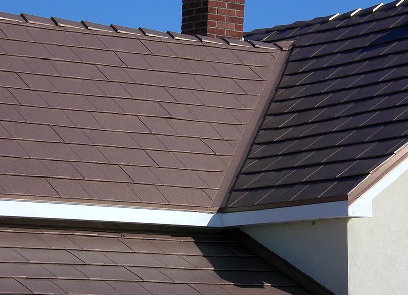 Classic Metal Roofing Oxford Aged Bronze Color Color Brown Style Metal Slateshingle 